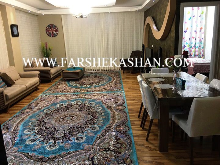 فرش 700 شانه ارغوان ابی